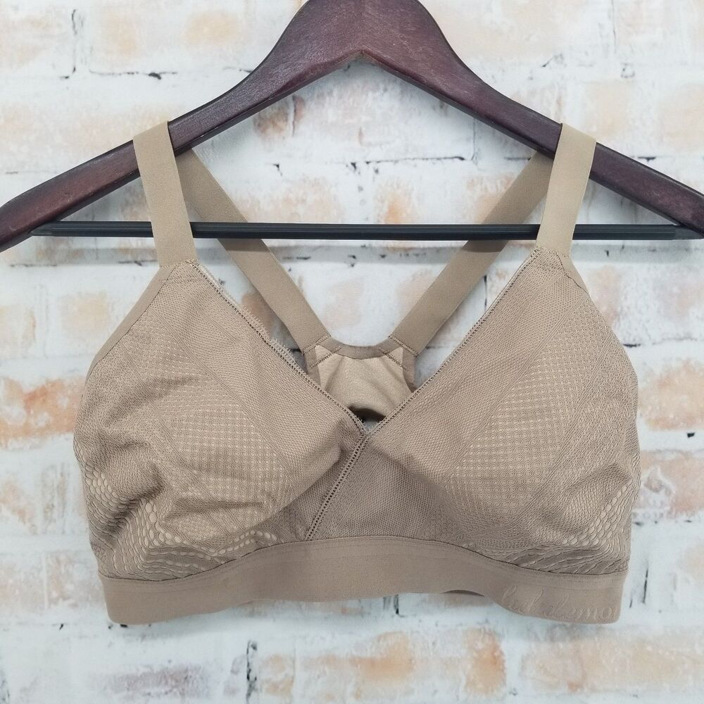 Lululemon Awake to Lace Everyday Athletic Sports Bra Soft Sand Size 34E
